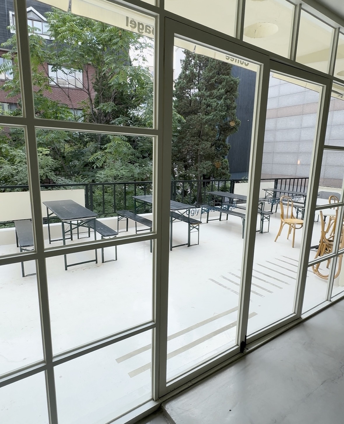 ２階のテラス席