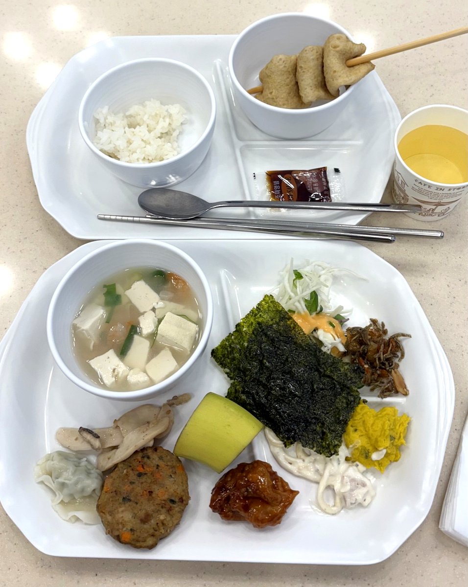東横イン釜山駅１の朝食（ご飯・スープ・韓国料理のバイキング）
